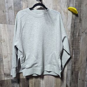 YPB NeoKnit Grey Pocket Athletic Lounge Sweatshirt
